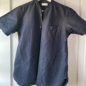 Uniqlo Linen Collarless Shirt